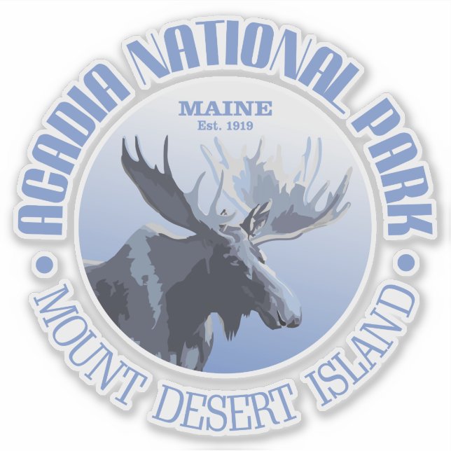 Acadia National Park (Elche) Aufkleber (Vorderseite)