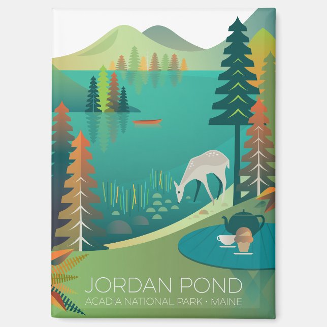 Acadia National Park, Jordan Pond Magnet (Vorderseite)