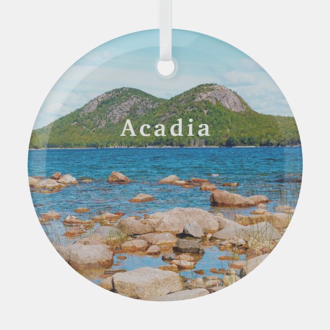 Acadia National Park Jordan Pond Ornament Aus Glas (Vorderseite)