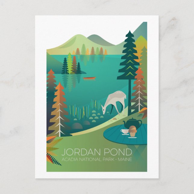Acadia National Park, Jordan Pond Postcard Postkarte (Vorderseite)