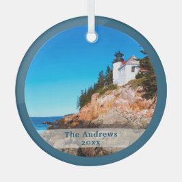 Acadia National Park Lighthouse Ornament Aus Glas