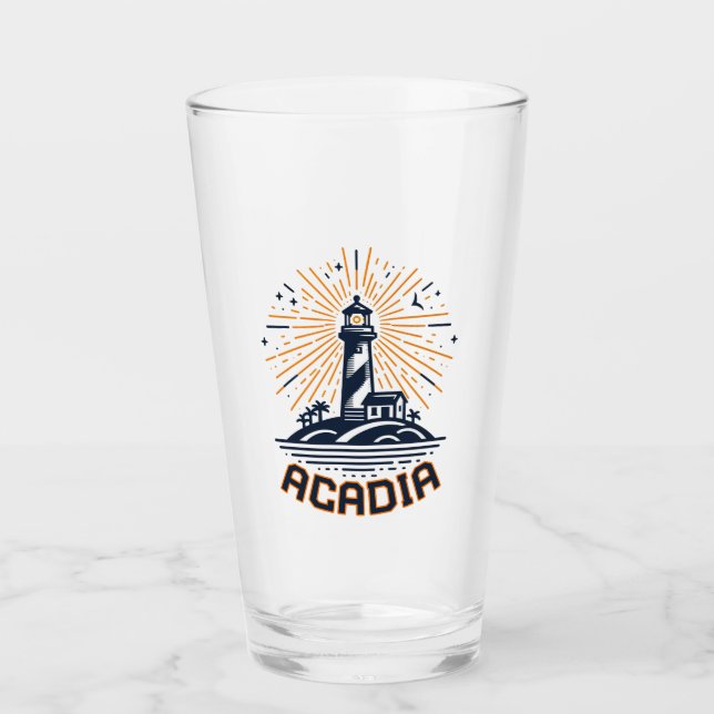 Acadia National Park Lighthouse Sunrise Glas (Vorderseite)