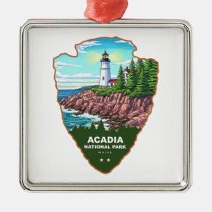 Acadia National Park Maine Arrowhead Ornament Aus Metall