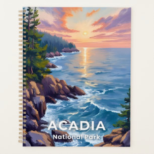 Acadia National Park Maine Malerei Reise Kunst Planer