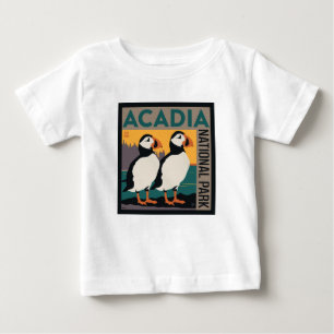 Acadia National Park, Maine Puffins Baby T-shirt