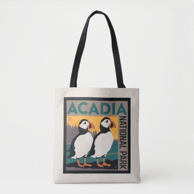 Acadia National Park, Maine | Puffins Tasche (Vorderseite)