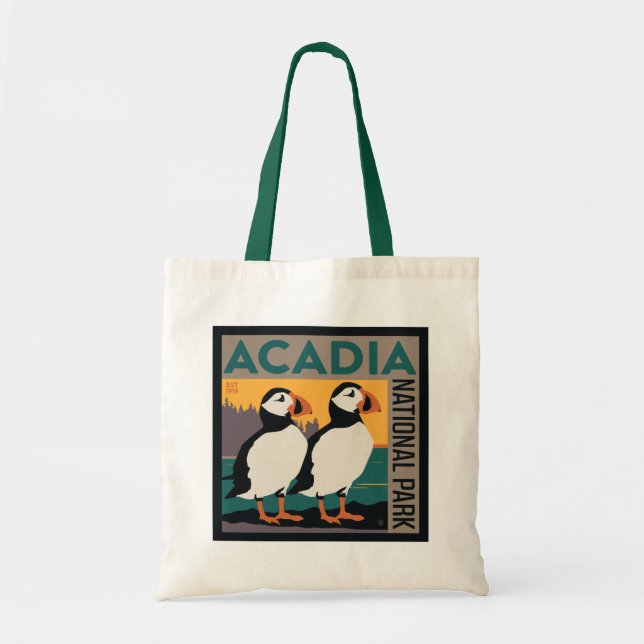 Acadia National Park, Maine | Puffins Tragetasche (Vorne)