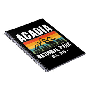 Acadia National Park, Maine Retro Vintage Notizblock