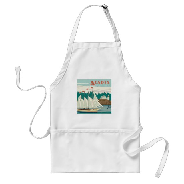 Acadia National Park, Maine | Sailboat & Whale Schürze (Vorne)