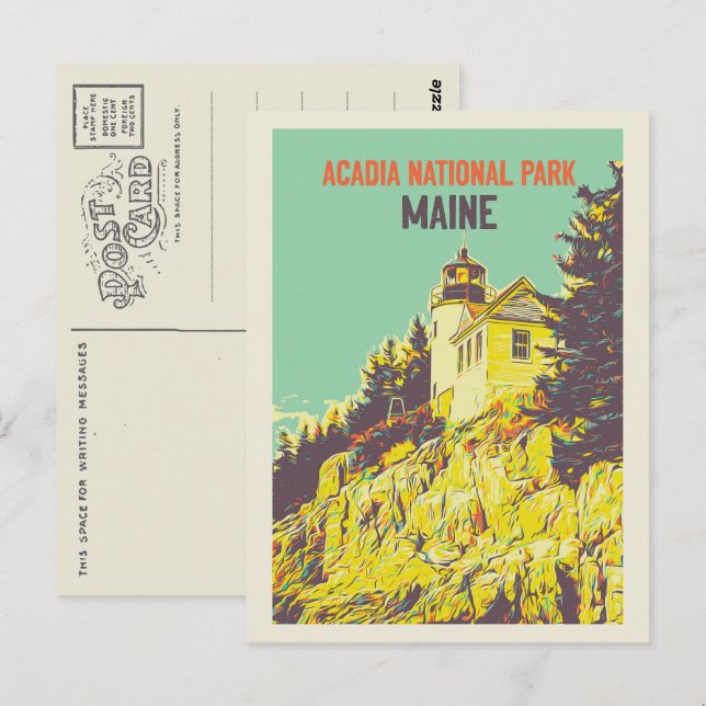 Acadia National Park, Maine, USA Postkarte (Vorne/Hinten)
