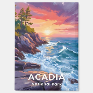 Acadia National Park   Otter Cliffs Maine Reise Magnet