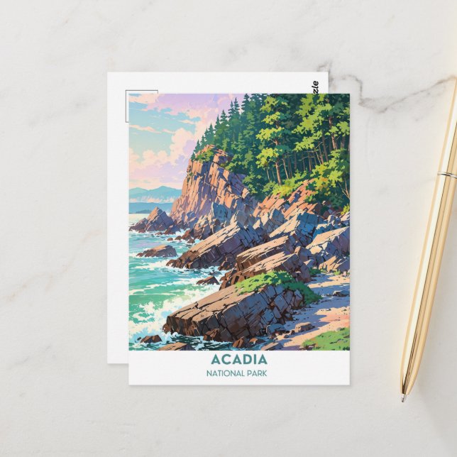 Acadia National Park, USA Postkarte (Vorderseite/Rückseite Beispiel)