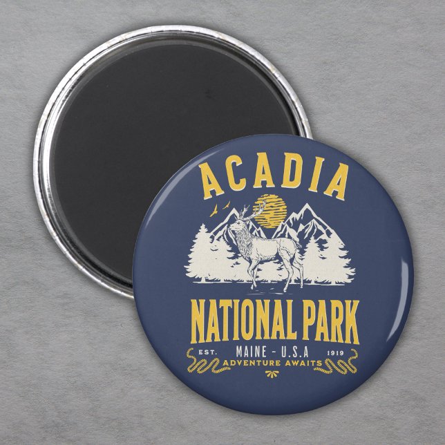 Acadia National Park Vintage Landscape Magnet (Von Creator hochgeladen)