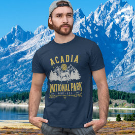 Acadia National Park Vintage Landscape T-Shirt