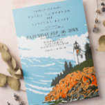 Acadia National Park Wedding Invitation Retro Einladung<br><div class="desc">Presenting the captivating Acadia National Park Wedding Invitation, brought to life with vibrant retro colors! Behold the majestic Acadia National Park landscape gracing this exquisite invitation. Personalization is key – effortlessly tailor the text to harmonize with your wedding specifics. Select from an array of font styles and hues that mirror...</div>