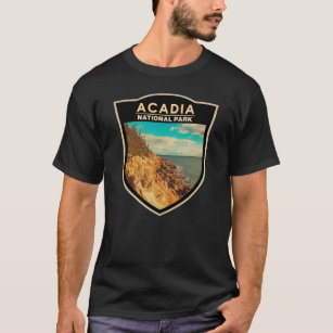 Acadia Nationalpark Bar Harbour Abzeichen T-Shirt