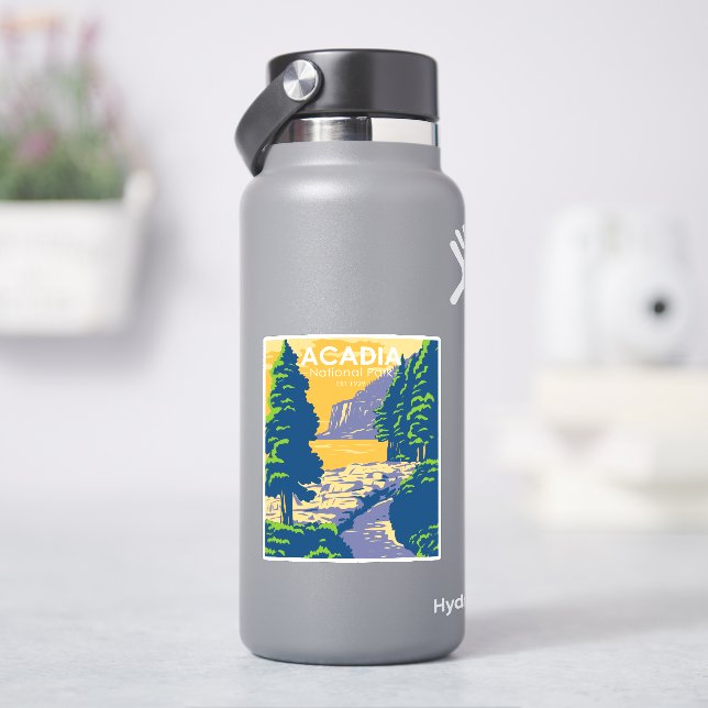 Acadia Nationalpark Bar Harbour Aufkleber (HydroFlask)