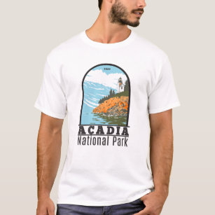 Acadia Nationalpark Bar Harbour Lighthouse Maine T-Shirt