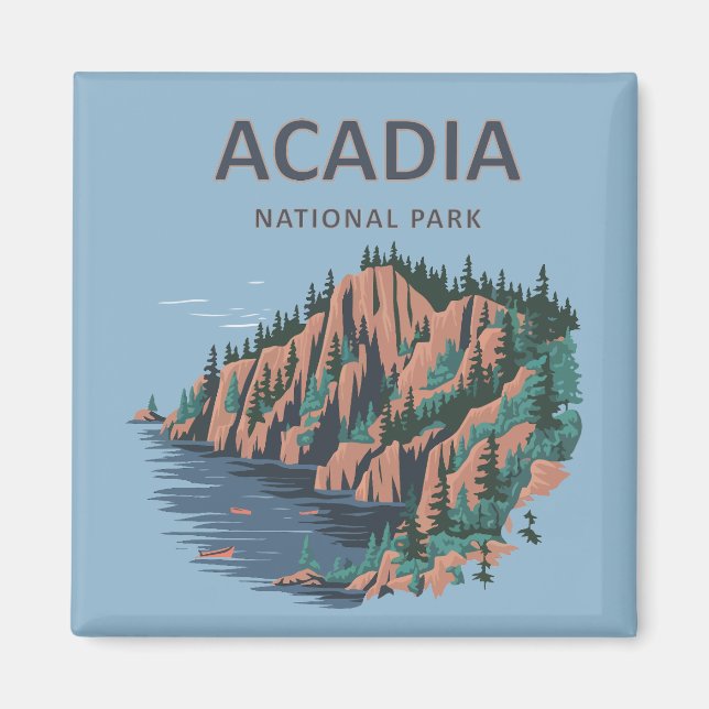 Acadia Nationalpark Cadillac Magnet (Vorne)