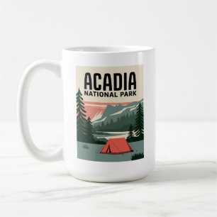 Acadia Nationalpark Camping Vintag Kaffeetasse