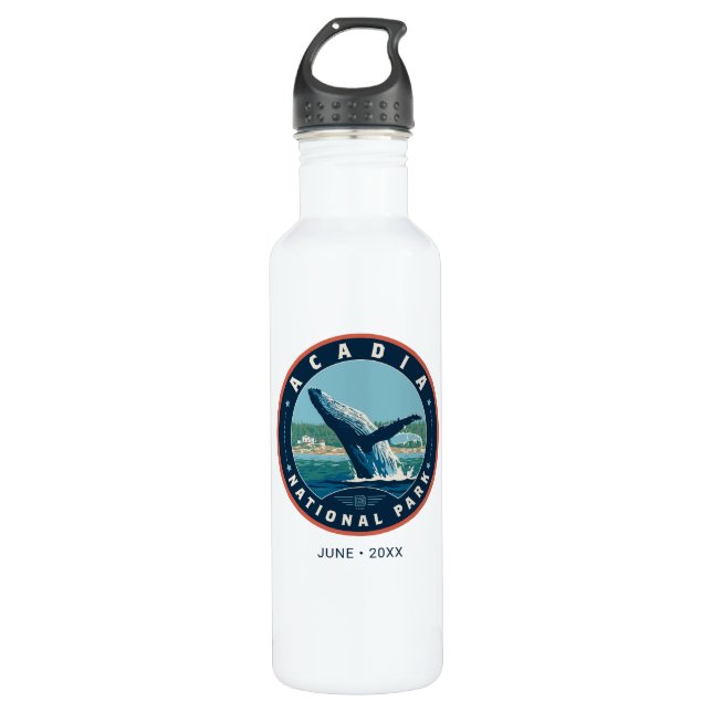 Acadia Nationalpark Edelstahlflasche (Vorderseite)