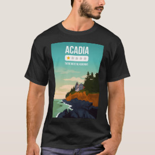 Acadia Nationalpark Einsterne Rückblick Funny Art T-Shirt