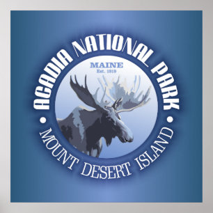 Acadia-Nationalpark (Elche) Poster