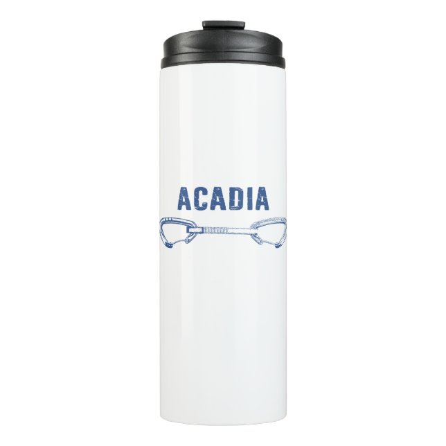 Acadia Nationalpark Klettersteig Schnellzug Thermosbecher (Vorderseite)