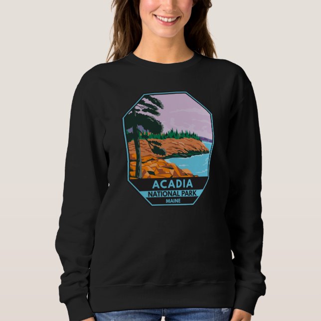 Acadia Nationalpark Maine Bar Harbor Vintag Sweatshirt (Vorderseite)