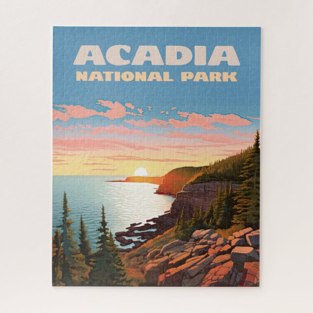 Acadia Nationalpark Maine Coast Retro (Vertikal)