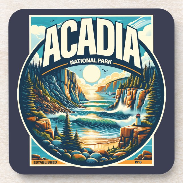Acadia Nationalpark Maine Getränkeuntersetzer (Vorderseite)