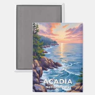Acadia Nationalpark   Maine Malerei Art Magnet
