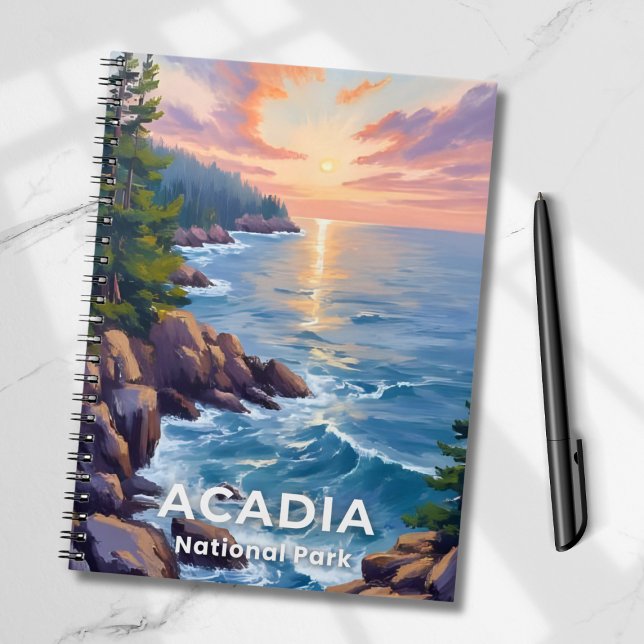 Acadia Nationalpark | Maine Malerei Art Notizblock (Von Creator hochgeladen)
