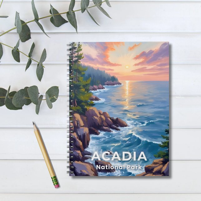 Acadia Nationalpark | Maine Malerei Art Notizblock (Von Creator hochgeladen)