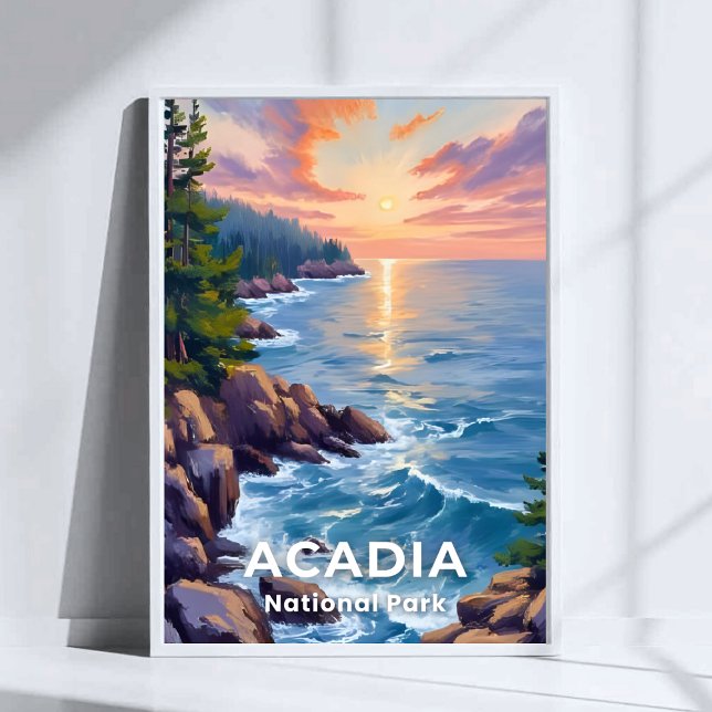 Acadia Nationalpark | Maine Malerei Art Poster (Von Creator hochgeladen)