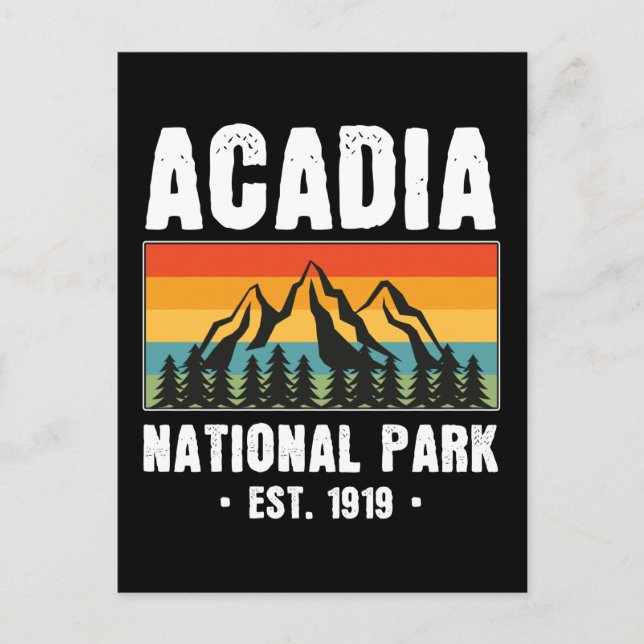 Acadia Nationalpark, Maine Retro Vintag Postkarte (Vorderseite)
