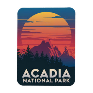 Acadia Nationalpark Maine Sunset Magnet