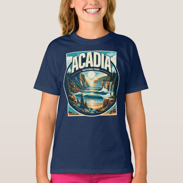 Acadia Nationalpark Maine T-Shirt (Vorderseite)