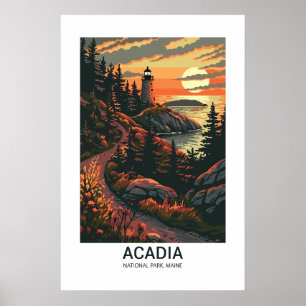 Acadia Nationalpark Maine USA Nationalparks Poster