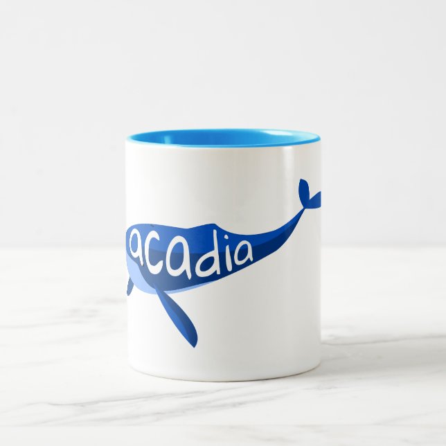 Acadia Nationalpark Maine Whale Zweifarbige Tasse (Mittel)