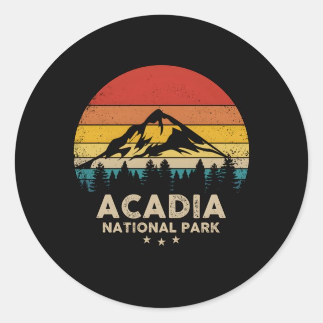 Acadia Nationalpark Runder Aufkleber (Vorderseite)