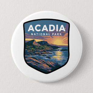 Acadia Nationalpark Sunset Abzeichen Button