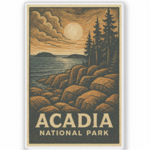 Acadia Nationalpark Vinyl Sticker