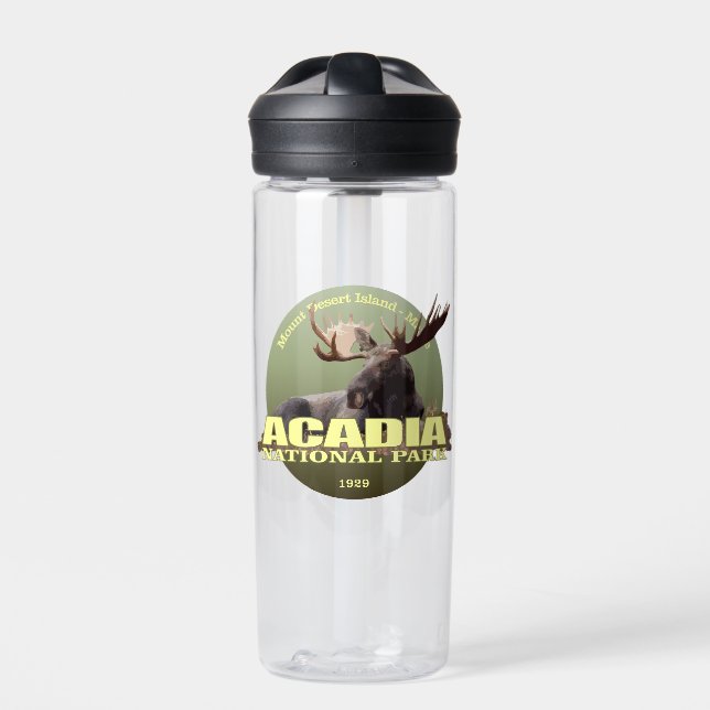 Acadia NP (Elch) Trinkflasche (Vorderseite)