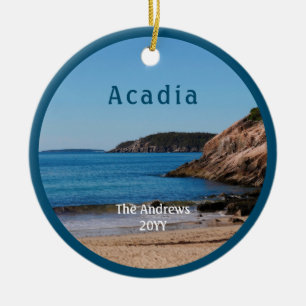 Acadia Sand Beach Nationalpark Maine Keramik Ornament