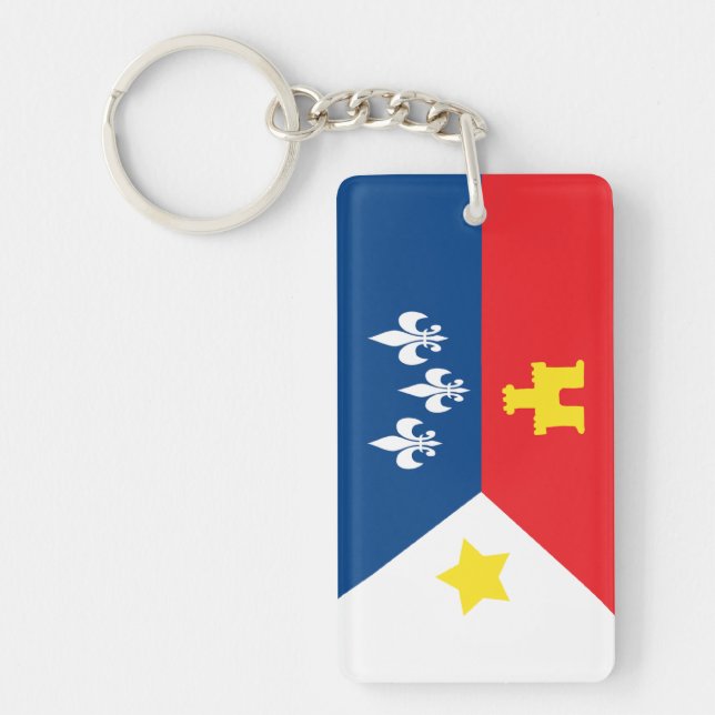 Acadiana Cajun Flagge Schlüsselanhänger (Vorderseite)