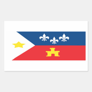 Acadiana Cajun Flaggen-Aufkleber Rechteckiger Aufkleber