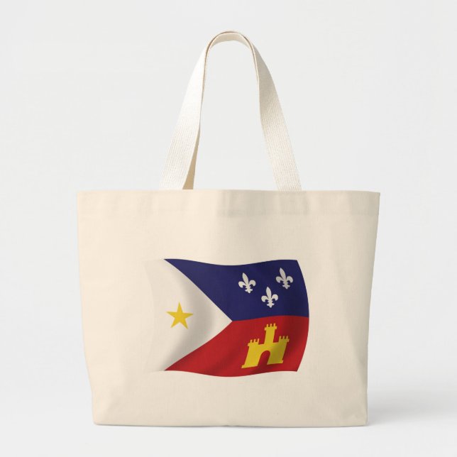 Acadiana Flag Tote Bag Jumbo Stoffbeutel (Vorne)