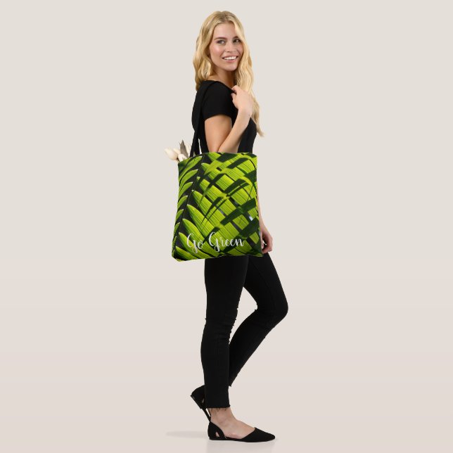 Acai palm leaf design on Tote Bag Tasche (Am Model)