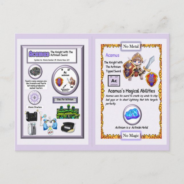 Acamus - Ritter Actinium Sword Postkarte (Vorderseite)
